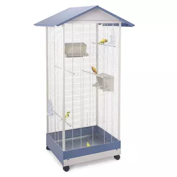 Imac Клетка для птиц Lobelia, 84,5х72,5х165,5 см, пепельно-синяя