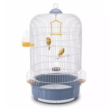 Imac Клетка круглая для птиц Luna, 40х65 см, белая, темно-серая