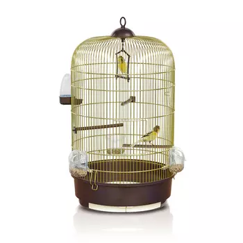 Imac Клетка для птиц LUNA, золотая, круглая, ф40х65см