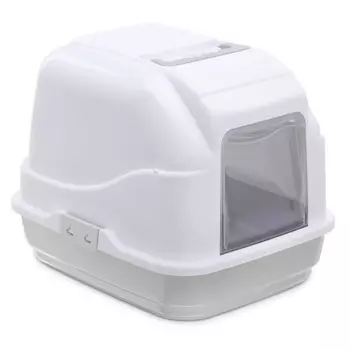 Imac Туалет для кошек My Cat, 50х40х40 см, бело-серый