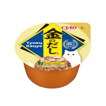 INABA CIAO Kinnodashi cup Влажный корм (консервы) для кошек, тунец кацуо, 70 гр.