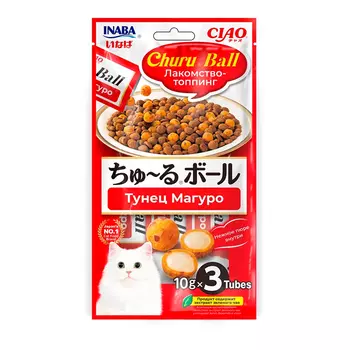 INABA CIAO Лакомство-топпинг Тунец Магуро для кошек, 3х10 гр.