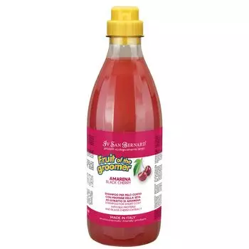 Iv San Bernard Fruit of the Grommer Black Cherry Шампунь для короткой шерсти с протеинами шелка, 1 л