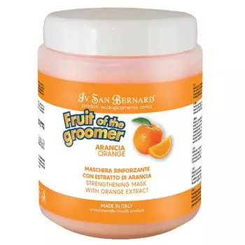 Iv San Bernard Fruit of the Grommer Orange Восстанавливающая маска для слабой выпадающей шерсти с силиконом, 1 л