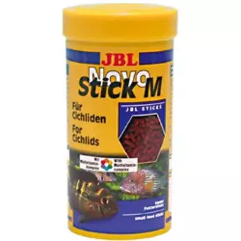 JBL NovoStick M Основной корм в форме палочек для хищных цихлид, 250мл(110г)