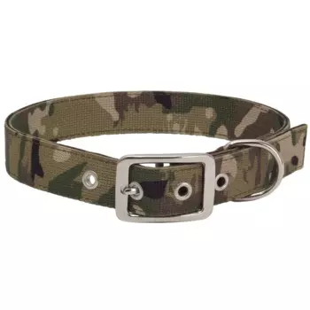 Каскад Ошейник для собак капроновый Камуфляж, зеленый, ширина 40 мм, обхват шеи 52-62 см