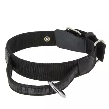 Каскад Ошейник для собак крупных пород капроновый с ручкой из двойного нейлона с латексной нитью, 50-59х4 см