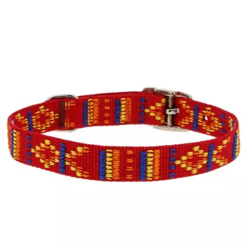 Каскад Ошейник для собак крупных пород нейлон Орнамент красный 50x2 см