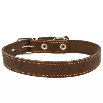Каскад Ошейник для собак, обхват шеи 44-53 см, ширина 3 см, коричневый
