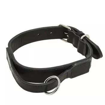 Каскад Ошейник для собак, обхват шеи 50-65 см, ширина 3,5 см, черный