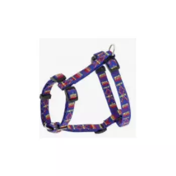 Каскад Шлейка для собак средних пород нейлон Орнамент регулируемая синий 35-50х2 см