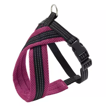 Каскад Шлейка нейлоновая Х-образная с мягкой подкладкой для собак, объем шеи 50 см, объем груди 60-70 см, ширина 25 мм, фиолетовая