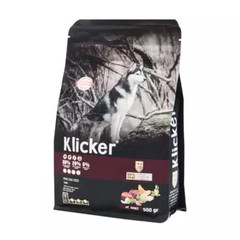 KLICKER Adult Dog Food Сухой корм для собак всех пород, с ягненком, 500 гр.