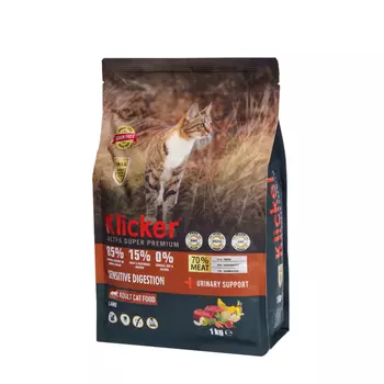 KLICKER Adult Sensitive Digestion Сухой корм для кошек с чувствительным пищеварением, с ягненком, 1 кг