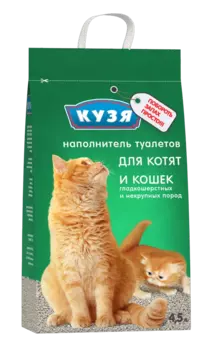 Кузя Наполнитель впитывающий для котят, 4,5 л