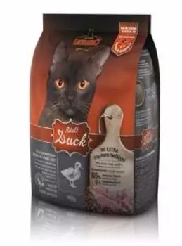 Leonardo Adult корм для взрослых кошек в возрасте от 1 года, а также для длинношерстных кошек, с уткой, 2 кг