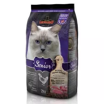 Leonardo Senior корм для кошек старшего возраста, начиная с 10-го года жизни, с птицей, 400 г