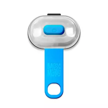 Max & Molly Фонарик водонепроницаемый на ошейник, шлейку или поводок для собак и кошек Matrix Ultra Led, небесно-голубой