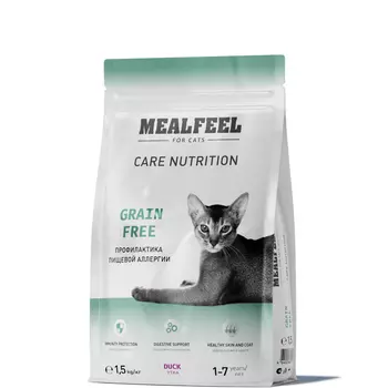 Mealfeel Mealfeel Care Nutrition Сухой корм беззерновой для взрослых кошек, суткой, 1,5 кг