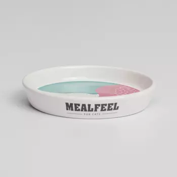 Mealfeel Миска керамическая для кошек, 120 мл, диаметр 15 см