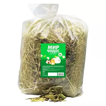 Мир чудес Сено луговое с подорожником для грызунов, 500 гр.