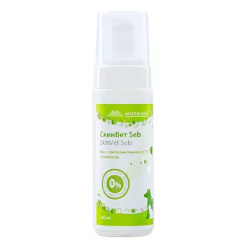 МИРАЛЕК Мусс со скваленом и фитосфингозином СкинВет Seb, 160 мл