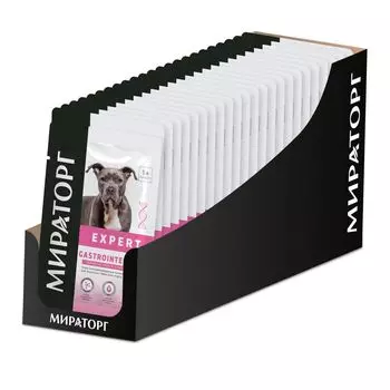 Мираторг Expert Gastrointestinal Влажный корм (пауч) для взрослых собак всех пород Бережная забота о пищеварении, с курицей, 85 гр.
