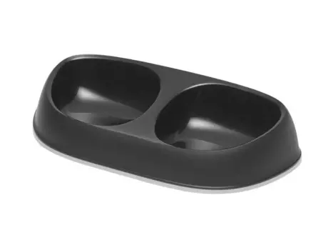 Moderna Миска пластиковая двойная Sensibowl 350мл*2 черная