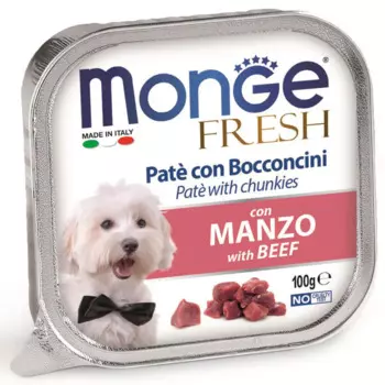 Monge Fresh консервы для собак, нежный паштет из говядины, 100 г