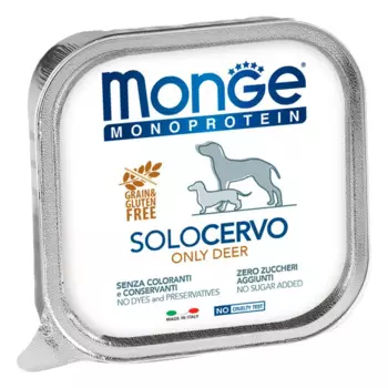 Monge Monoprotein консервы для собак, с олениной, 150 г