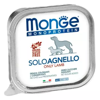 Monge Monoprotein консервы для собак, с ягненком, 150 г