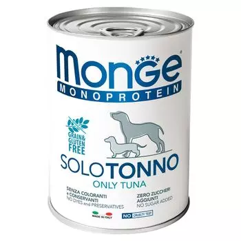Monge Monoprotein консервы для собак, с тунцом, 400 г