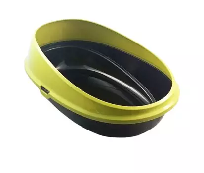 MP Bergamo Туалет для кошек с бортиком, 59х38х27 см, лимонный