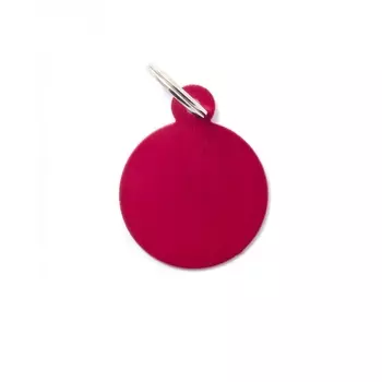 My family Basic Круглый адресник красный маленький