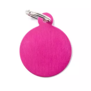 My family Адресник для кошек и собак круглый большой Basic, розовый