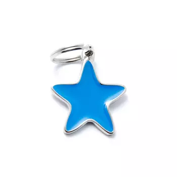 My family Charms Звездочка адресник голубой средний