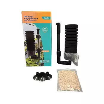 Naribo Фильтр аэрлифтный для аквариумов до 60 литров, 10х6х22 см