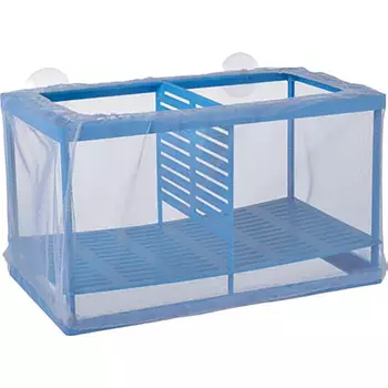 Naribo Отсадник сетчатый с перегородкой для аквариумных рыб MBL-02, 26,5х15х15 см