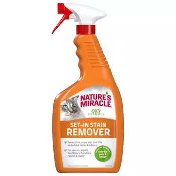 Nature's Miracle Set-in Stain Remover Спрей уничтожитель пятен и запахов кошек, 709 мл