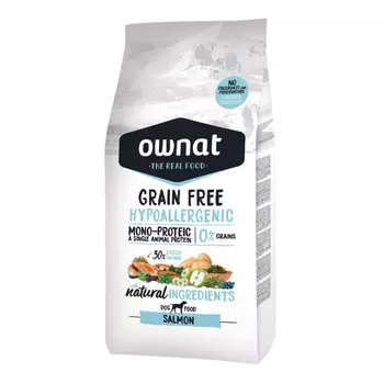 Ownat Grain Free Hypoallergenic Сухой корм гипоаллергенный для собак, с лососем, 12 кг
