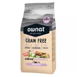 Ownat Adult Sterilized Grain Free Just Сухой корм беззерновой для стерилизованных кошек, с курицей, 3 кг