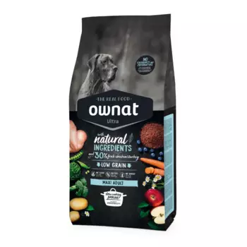 Ownat Maxi Adult Ultra Сухой корм для собак крупных пород, с курицей и индейкой, 14 кг