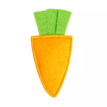 Pet hobby Игрушка для кошек Морковка с мятой, 9,5х4,5х1,5 см, оранжевая