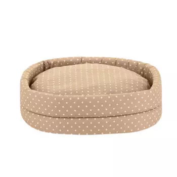 Pet Hobby Лежак круглый поплин 40х40х12 см, бежевый