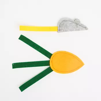 Pet hobby Набор игрушек со встроенной шумелкой для кошек Морковка для мышки, 19 см, 2 шт.