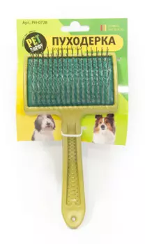 Pet hobby Пуходерка пластмассовая большая жесткая для длинношерстных собак Кавказец, 12х7х24 см