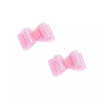 Petmax Бантики с жемчугом для собак и кошек, 3,5х1,5 см, розовый, 2 шт.