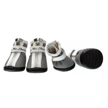 Petmax Ботинки для собак, L, серые (унисекс)