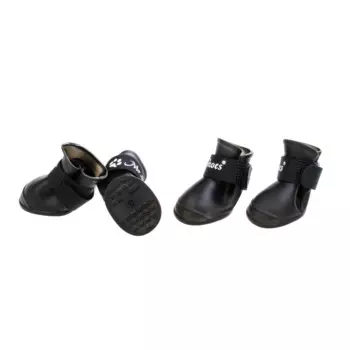 Petmax Ботинки резиновые на липучках для собак M черный (унисекс)