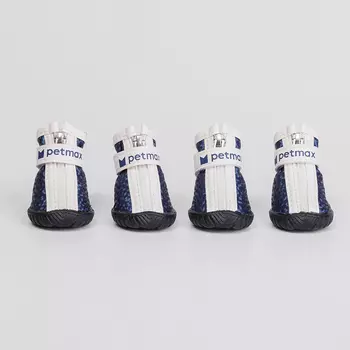 Petmax Ботинки для собак, S, синие (унисекс)